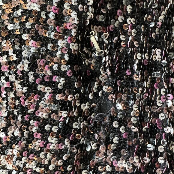 NICOLE FARHI Sequin Belted Wrap Dress Size 4 - Picture 11 of 14